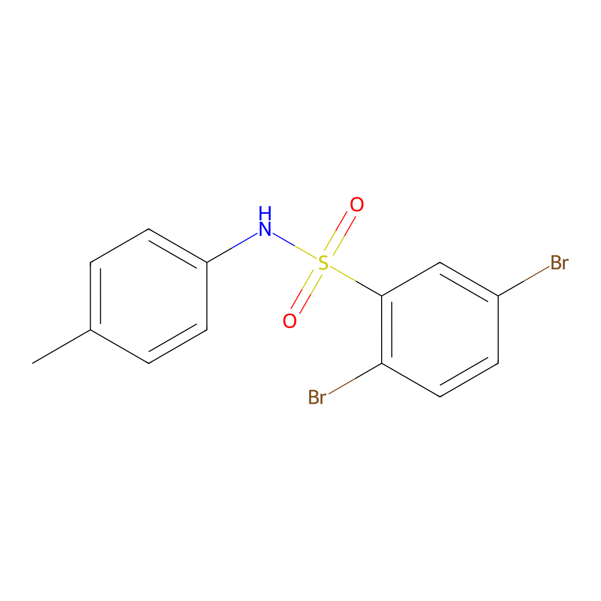 2,5-dibromo-N-(4-methylphenyl)benzenesulfonamide molecular structure, CAS 494826-47-0
