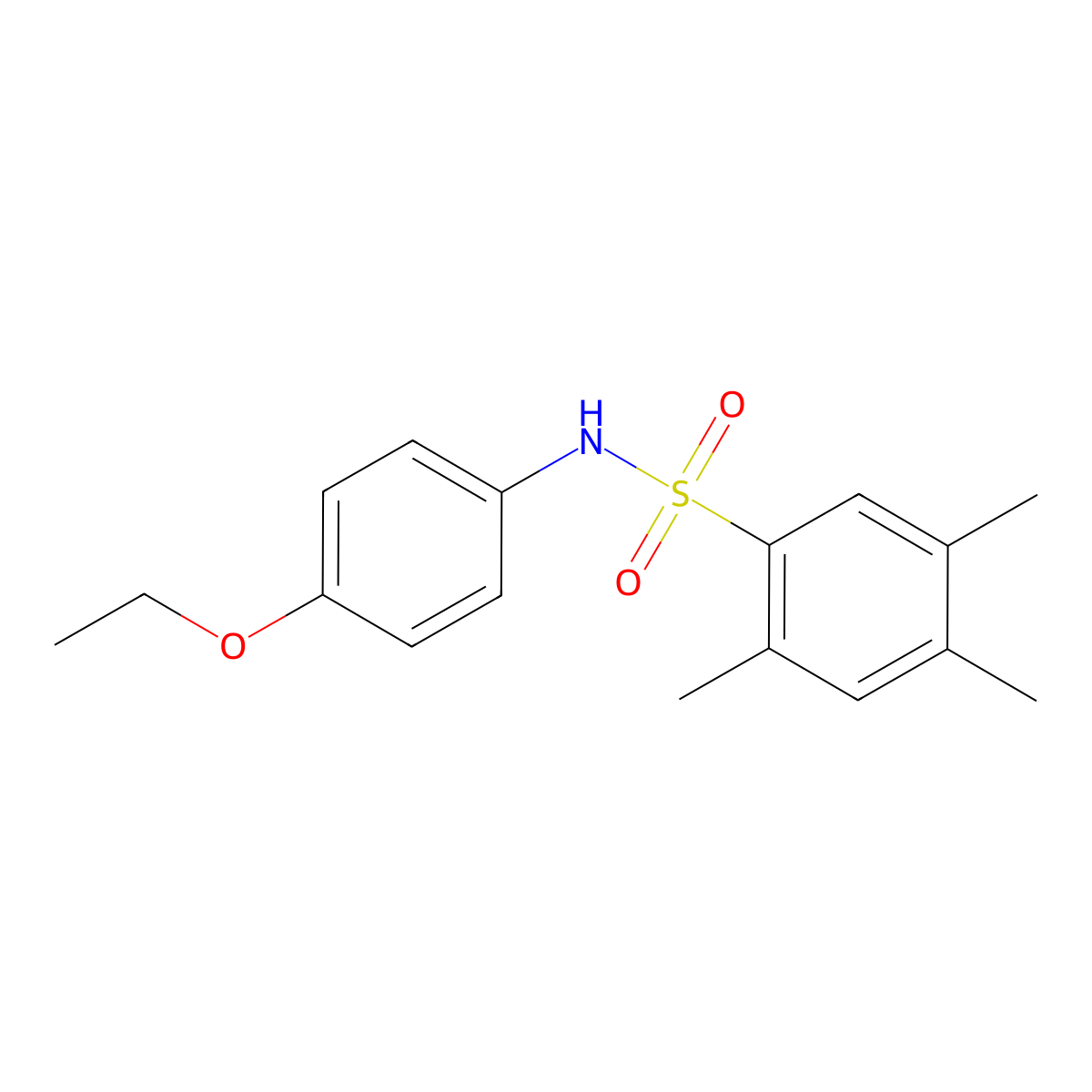 N-(4-ethoxyphenyl)-2,4,5-trimethylbenzenesulfonamide molecular structure, CAS 494827-05-3