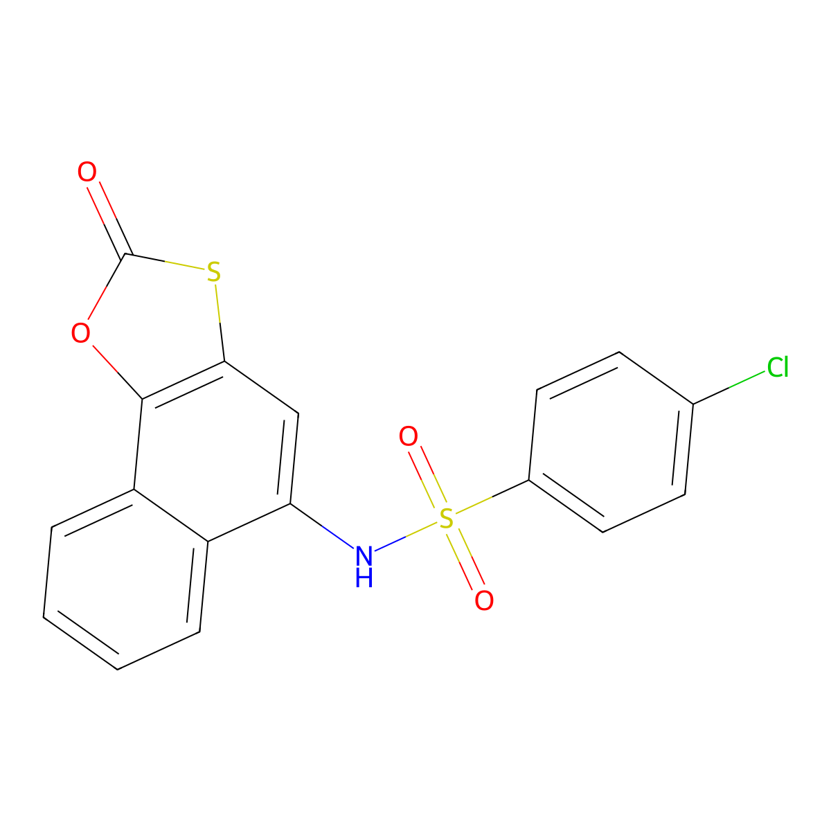 4-chloro-N-(2-oxonaphtho[2,1-d][1,3]oxathiol-5-yl)benzenesulfonamide molecular structure, CAS 494827-20-2