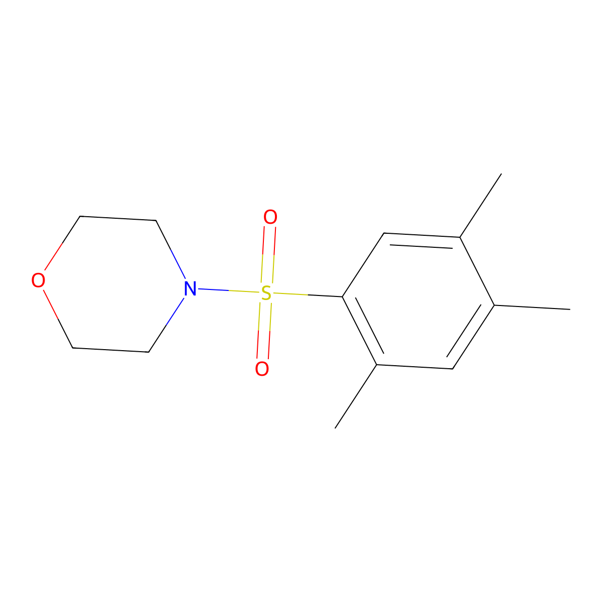 4-[(2,4,5-Trimethylphenyl)sulfonyl]morpholine molecular structure, CAS 494827-43-9