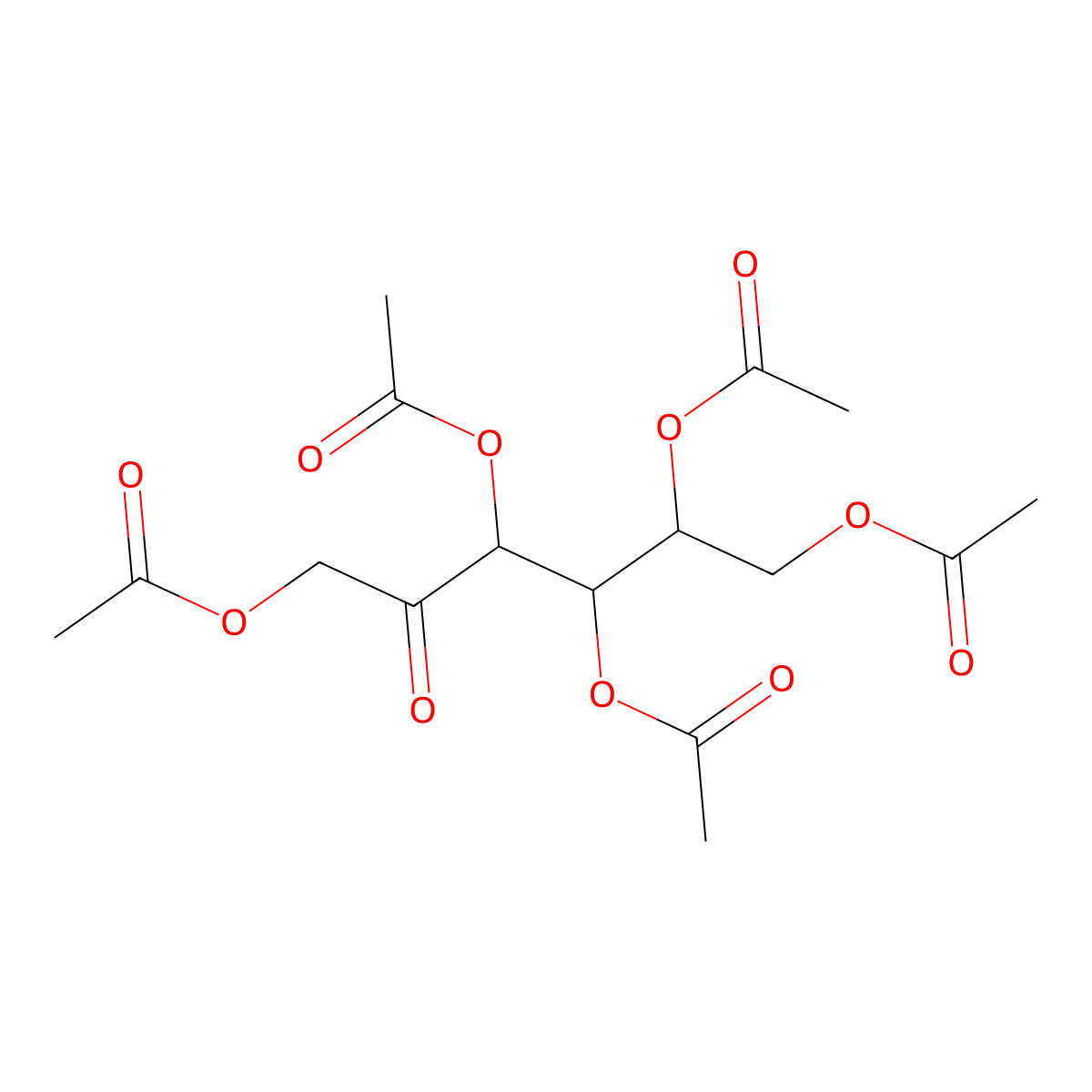 1,3,4,5,6-Penta-O-acetylhex-2-ulose molecular structure, CAS 494828-55-6