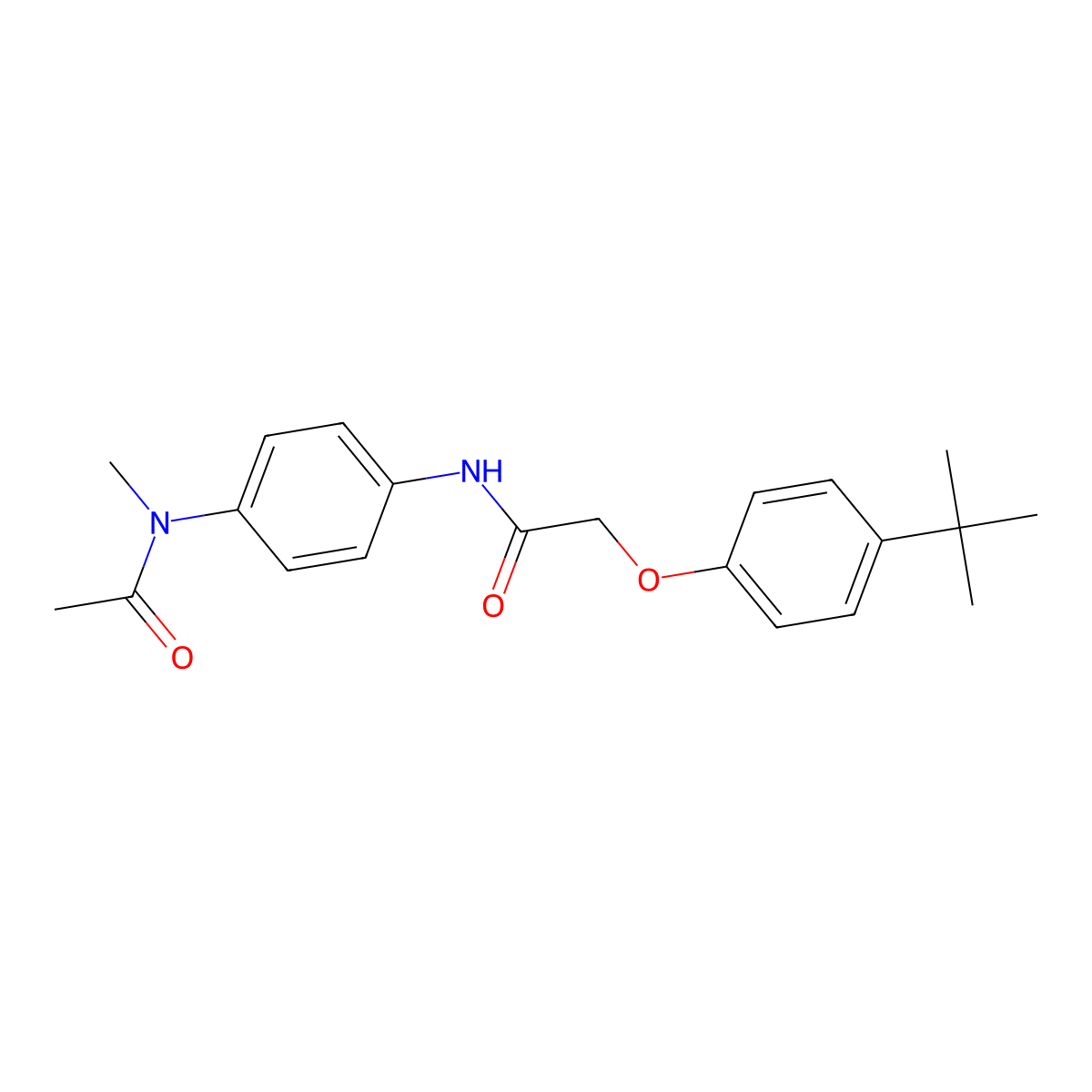 N-{4-[acetyl(methyl)amino]phenyl}-2-(4-tert-butylphenoxy)acetamide molecular structure, CAS 494830-39-6
