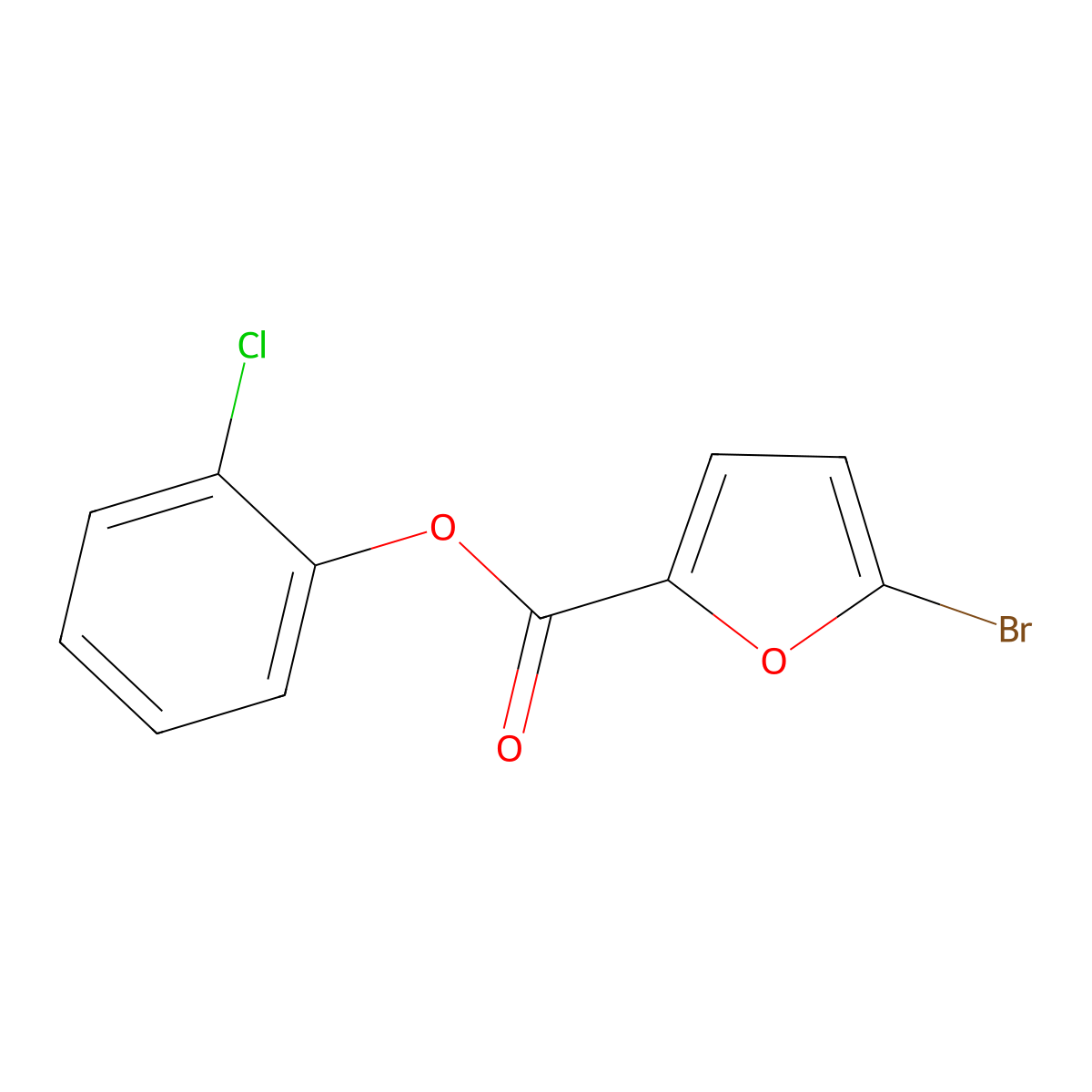 2-Chlorophenyl 5-bromo-2-furoate molecular structure, CAS 494830-75-0