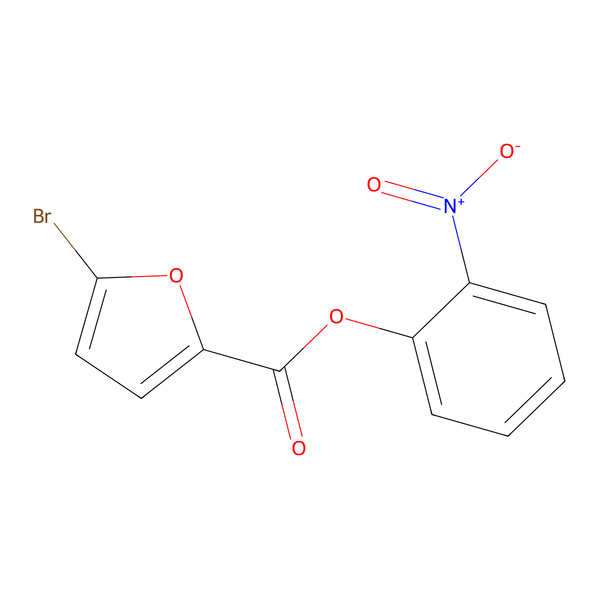 2-Nitrophenyl 5-bromo-2-furoate molecular structure, CAS 494830-78-3