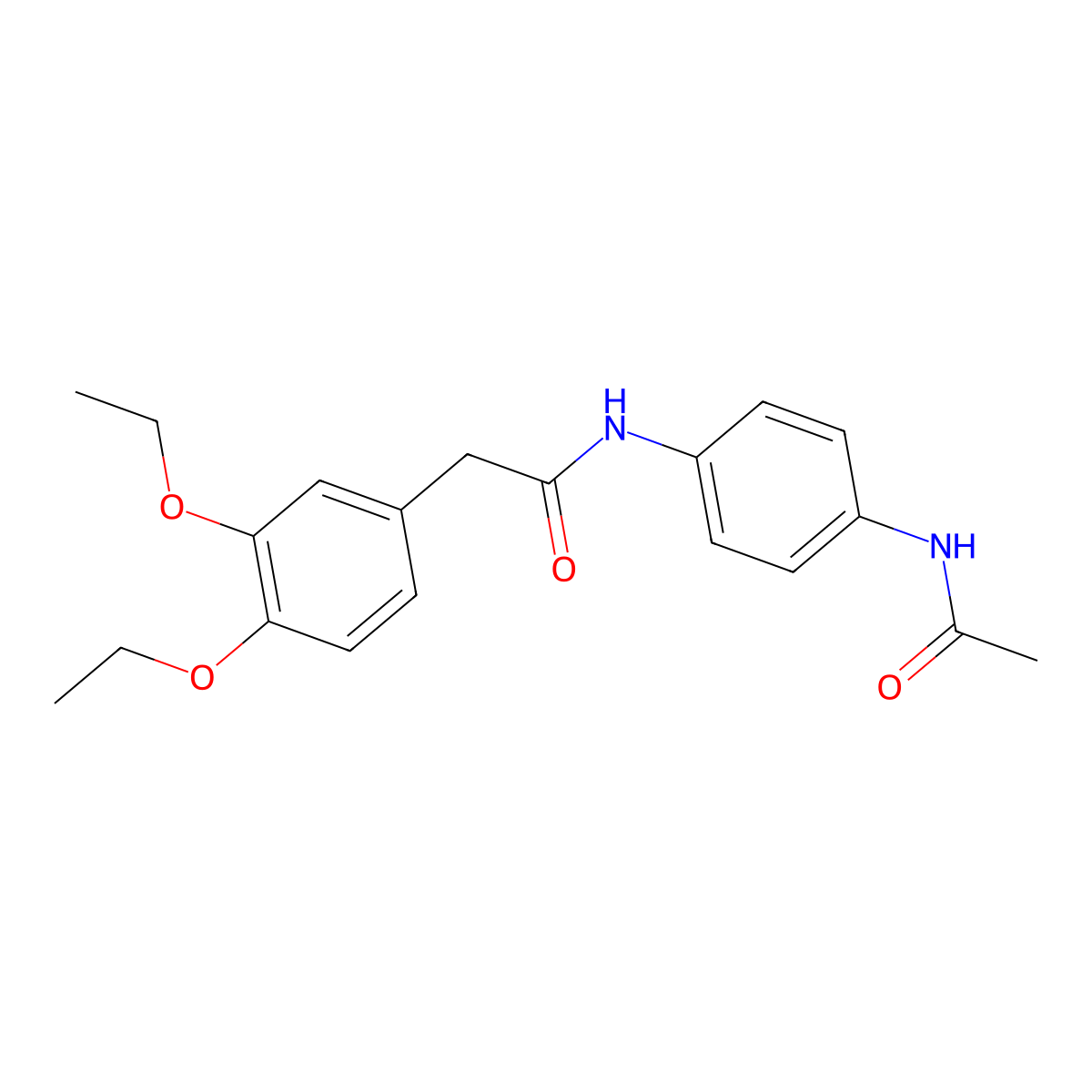 N-[4-(acetylamino)phenyl]-2-(3,4-diethoxyphenyl)acetamide molecular structure, CAS 494830-94-3