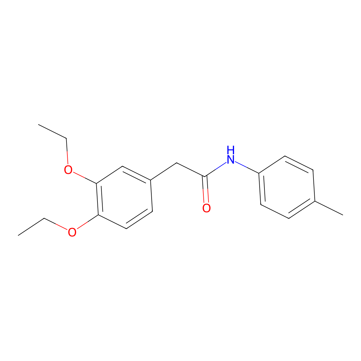 2-(3,4-diethoxyphenyl)-N-(4-methylphenyl)acetamide molecular structure, CAS 494830-96-5