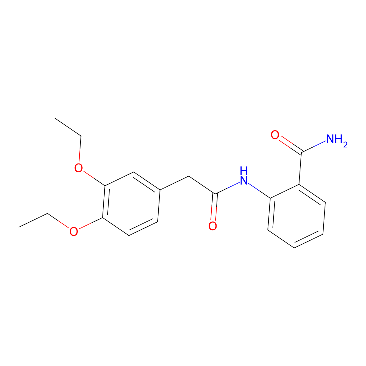 2-{[(3,4-Diethoxyphenyl)acetyl]amino}benzamide molecular structure, CAS 494831-10-6
