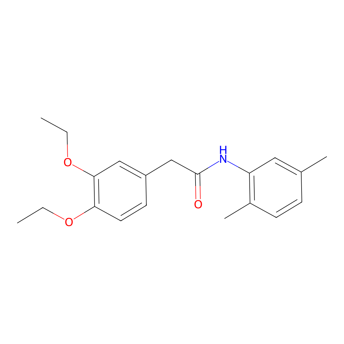 2-(3,4-diethoxyphenyl)-N-(2,5-dimethylphenyl)acetamide molecular structure, CAS 494831-18-4