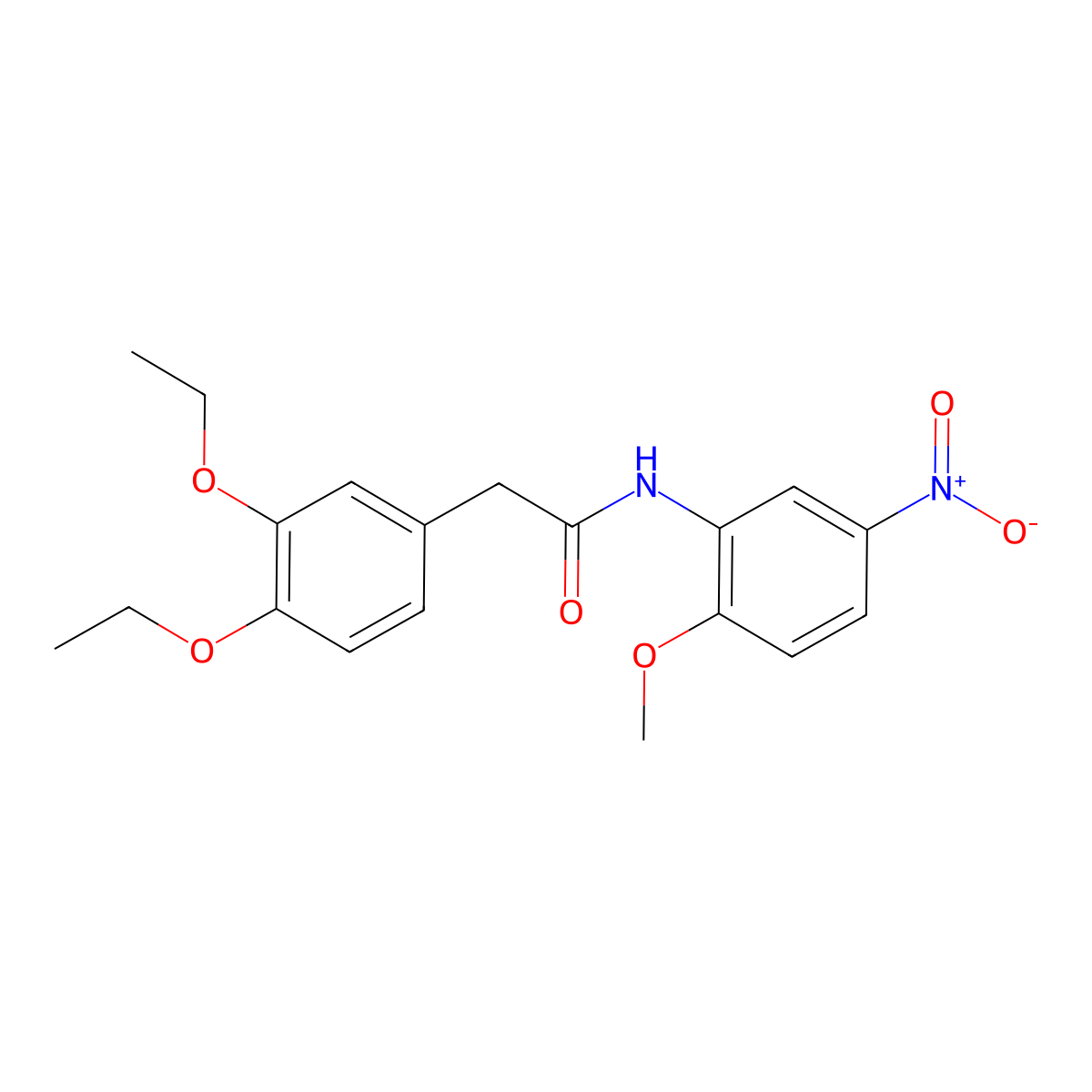2-(3,4-diethoxyphenyl)-N-(2-methoxy-5-nitrophenyl)acetamide molecular structure, CAS 494831-21-9