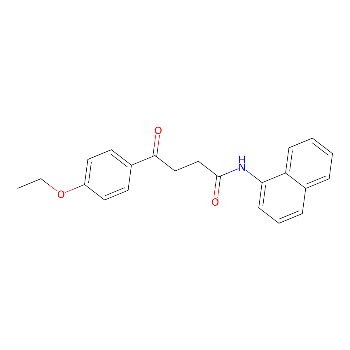 4-(4-ethoxyphenyl)-N-(1-naphthyl)-4-oxobutanamide molecular structure, CAS 494832-34-7
