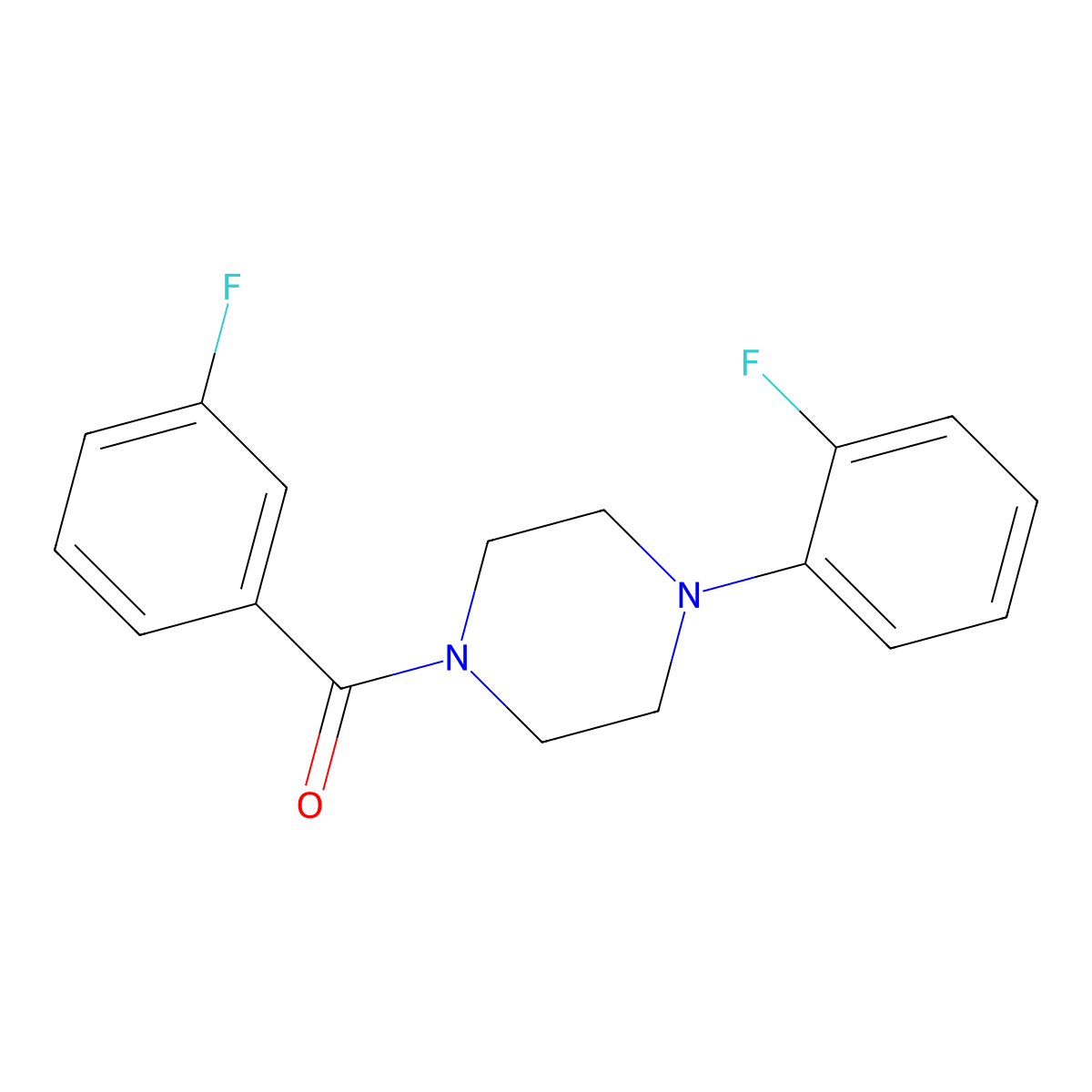 1-(3-Fluorobenzoyl)-4-(2-fluorophenyl)piperazine molecular structure, CAS 494858-46-7