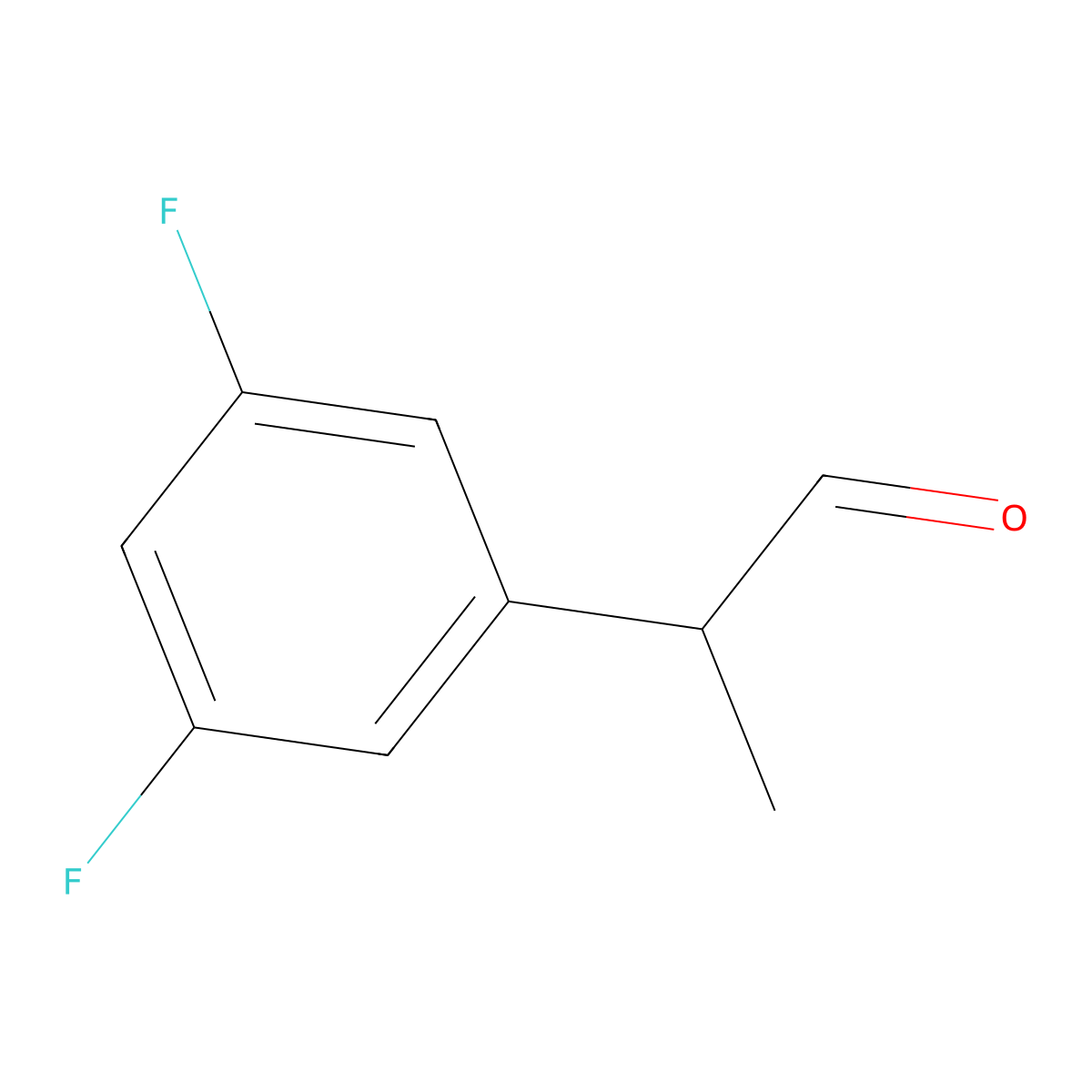 2-(3,5-Difluorophenyl)propanal molecular structure, CAS 494862-30-5