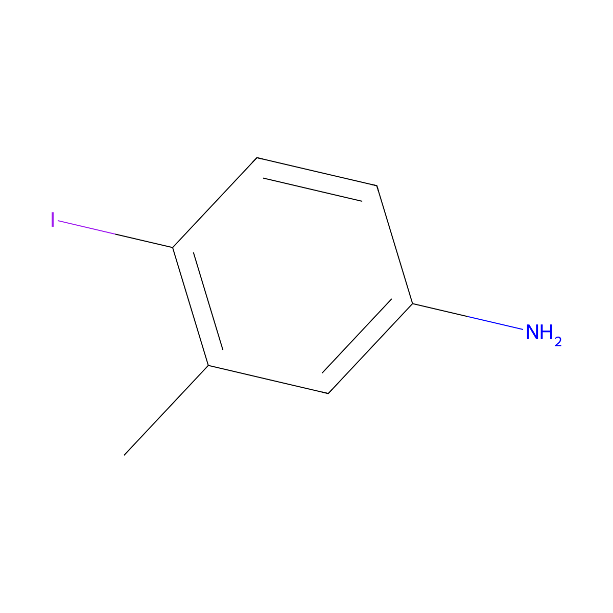4-Iodo-3-methylaniline molecular structure, CAS 4949-69-3