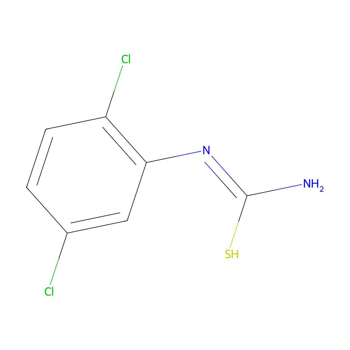 N'-(2,5-dichlorophenyl)carbamimidothioic acid molecular structure, CAS 4949-85-3