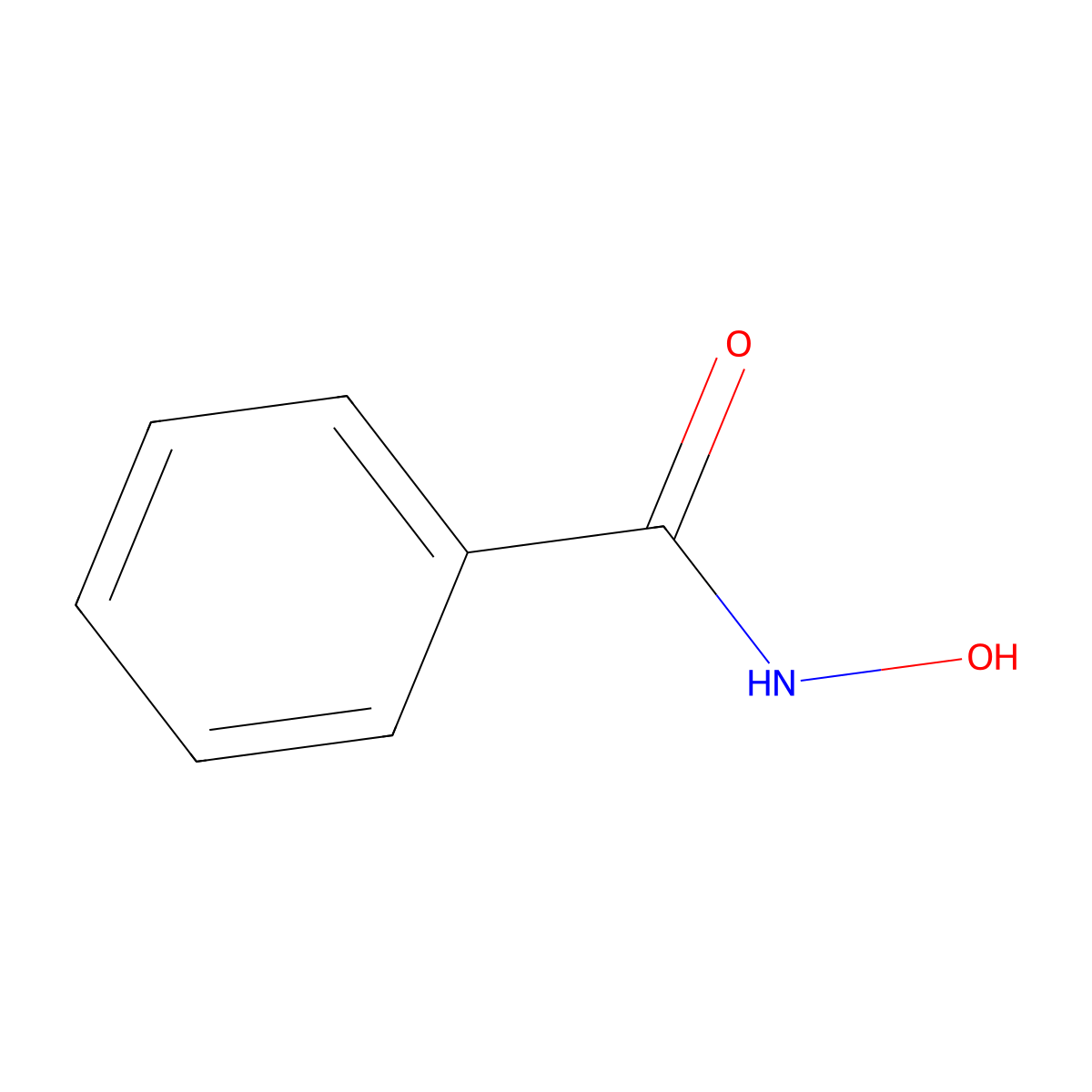 Benzohydroxamic acid molecular structure, CAS 495-18-1