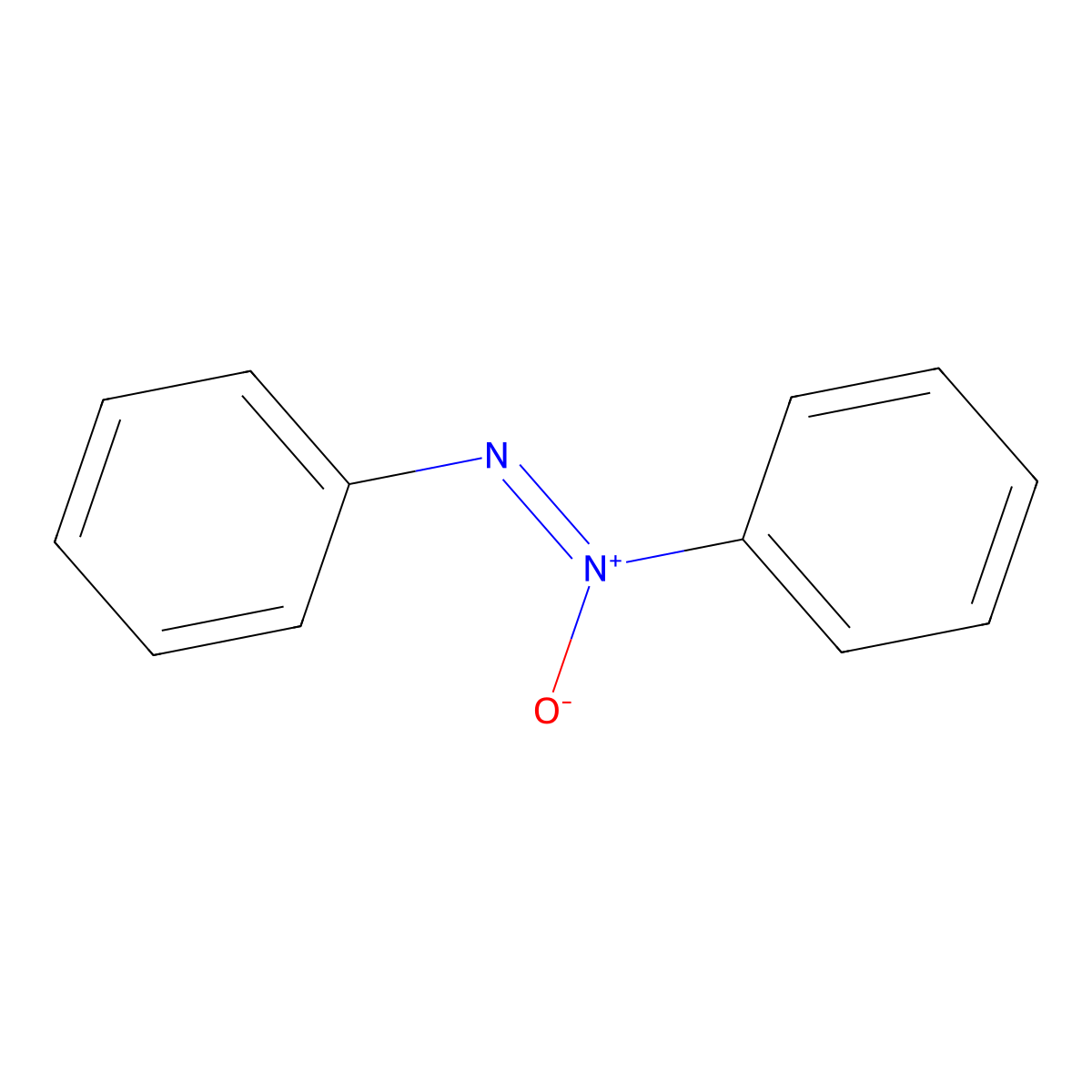 Azoxybenzene molecular structure, CAS 495-48-7
