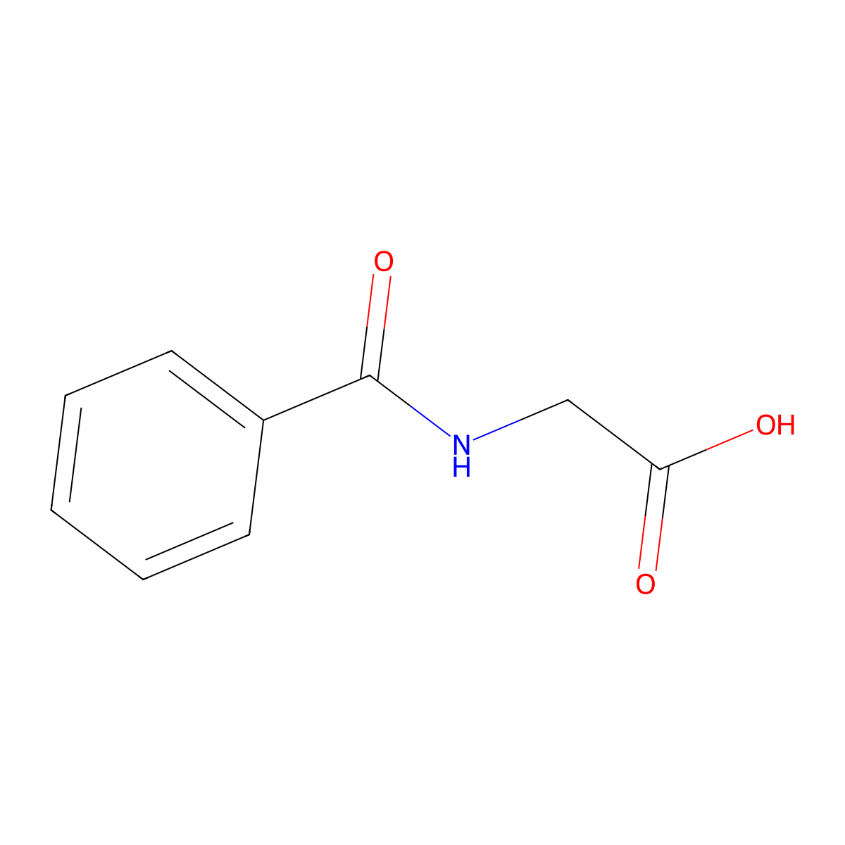 Hippuric Acid molecular structure, CAS 495-69-2