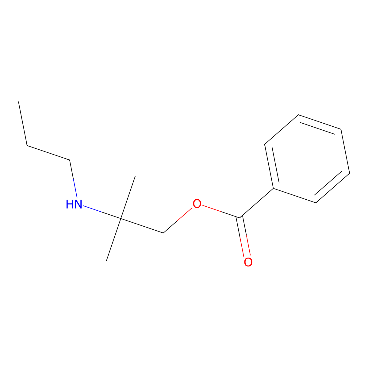 Meprylcaine molecular structure, CAS 495-70-5