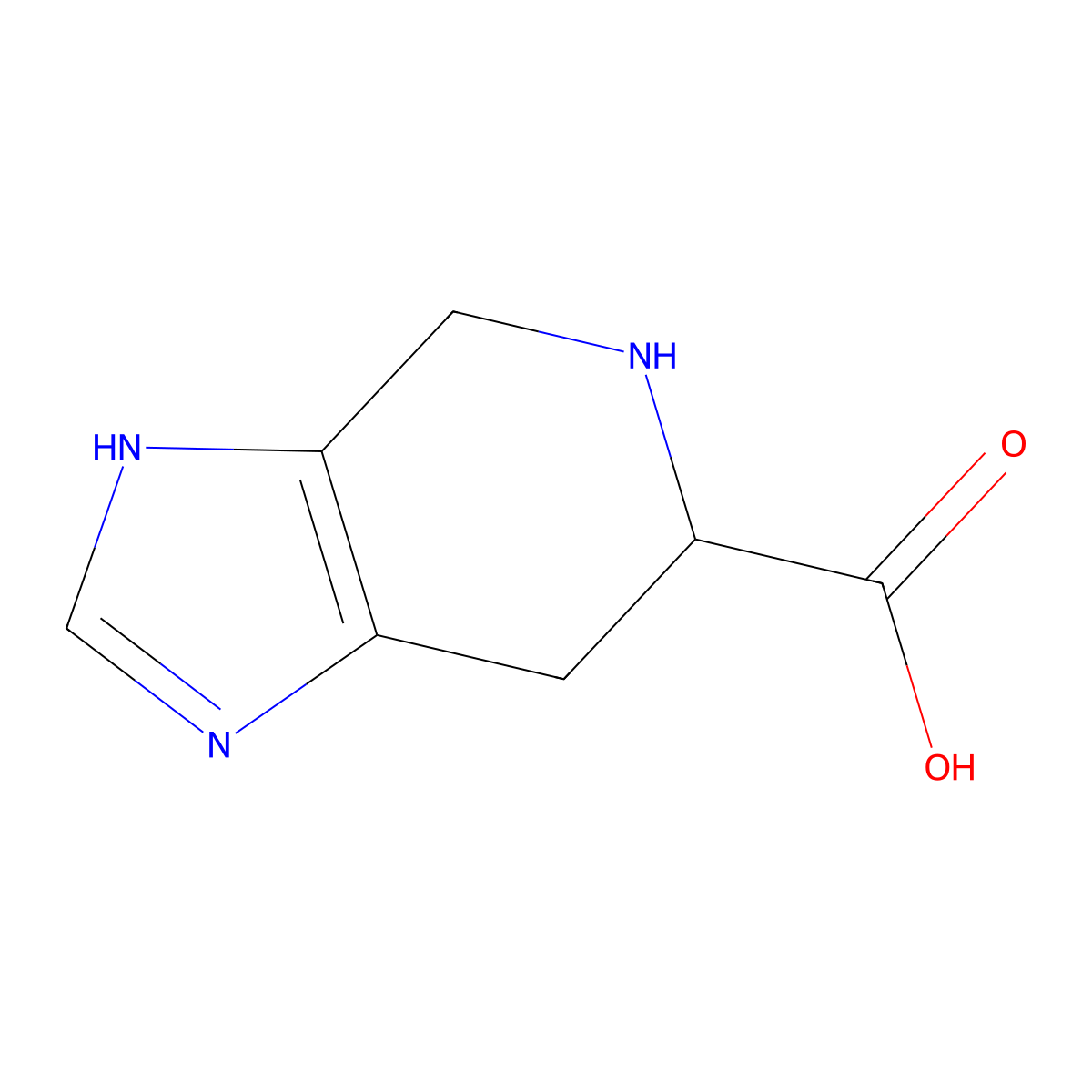 4,5,6,7-Tetrahydro-1H-imidazo(4,5-c)pyridine-6-carboxylic acid molecular structure, CAS 495-77-2