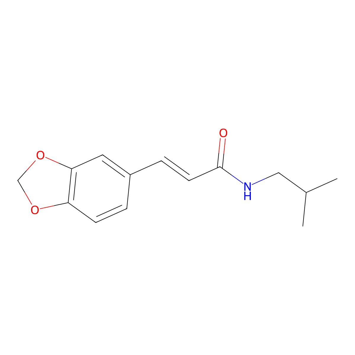 Fagaramide molecular structure, CAS 495-86-3