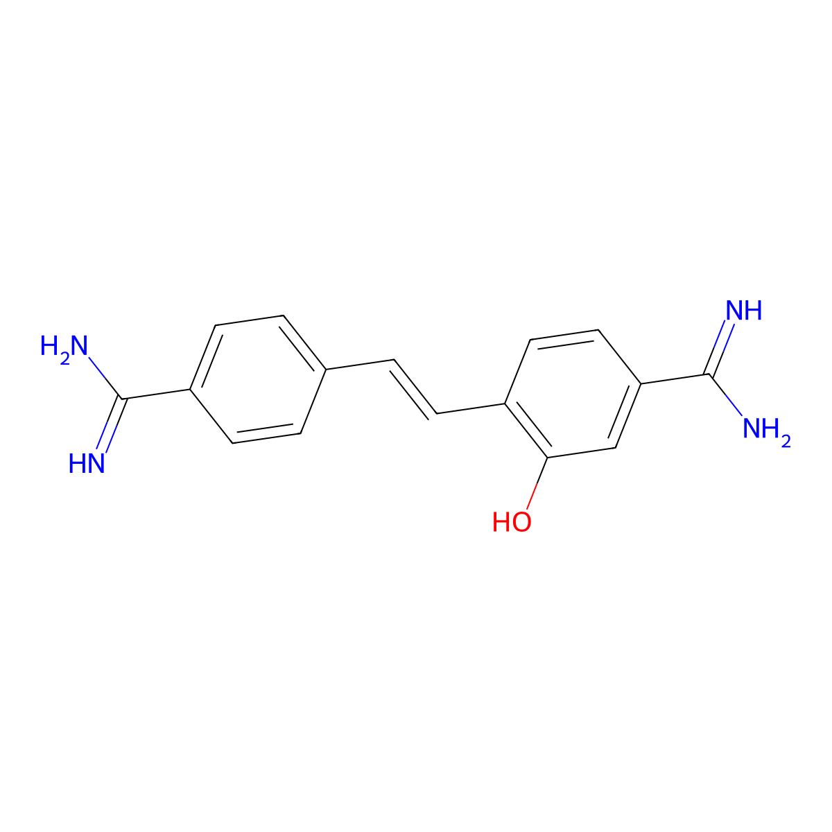 Hydroxystilbamidine molecular structure, CAS 495-99-8