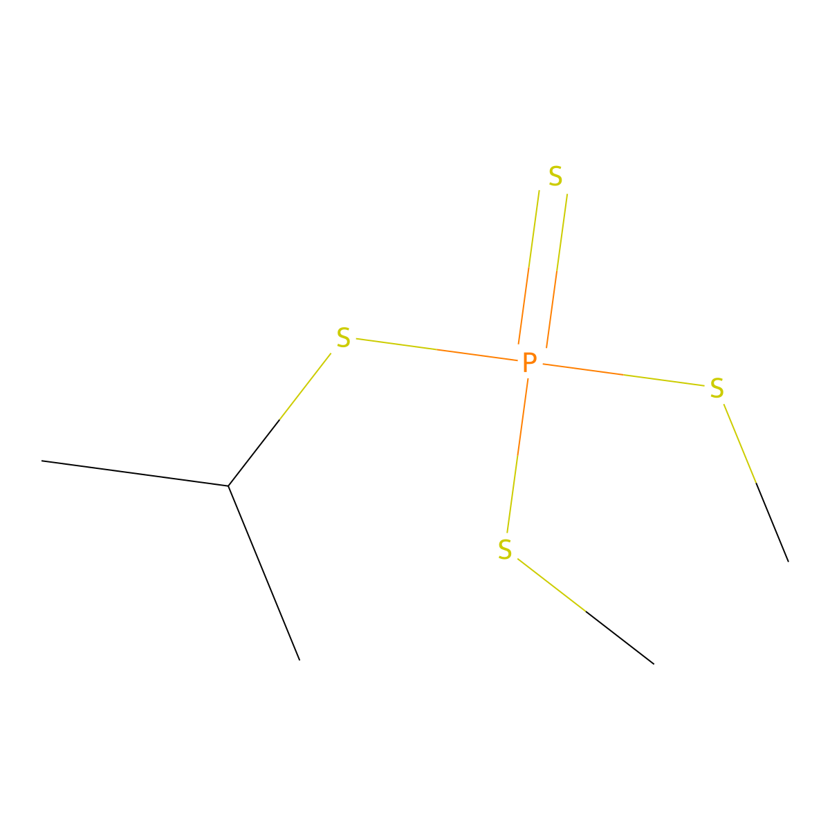 Dimethyl propan-2-yl phosphorotetrathioate molecular structure, CAS 4950-63-4