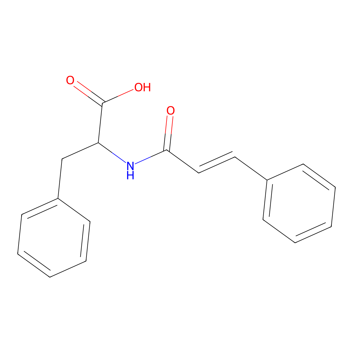 trans-Cinnamoyl-phe-OH molecular structure, CAS 4950-65-6