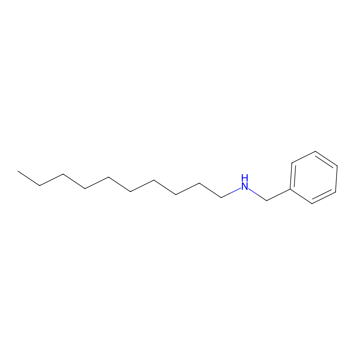 N-benzyldecan-1-amine molecular structure, CAS 4950-81-6
