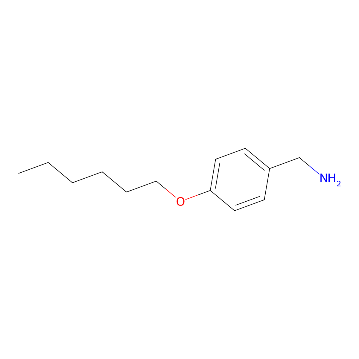 4-Hexyloxybenzylamine molecular structure, CAS 4950-91-8