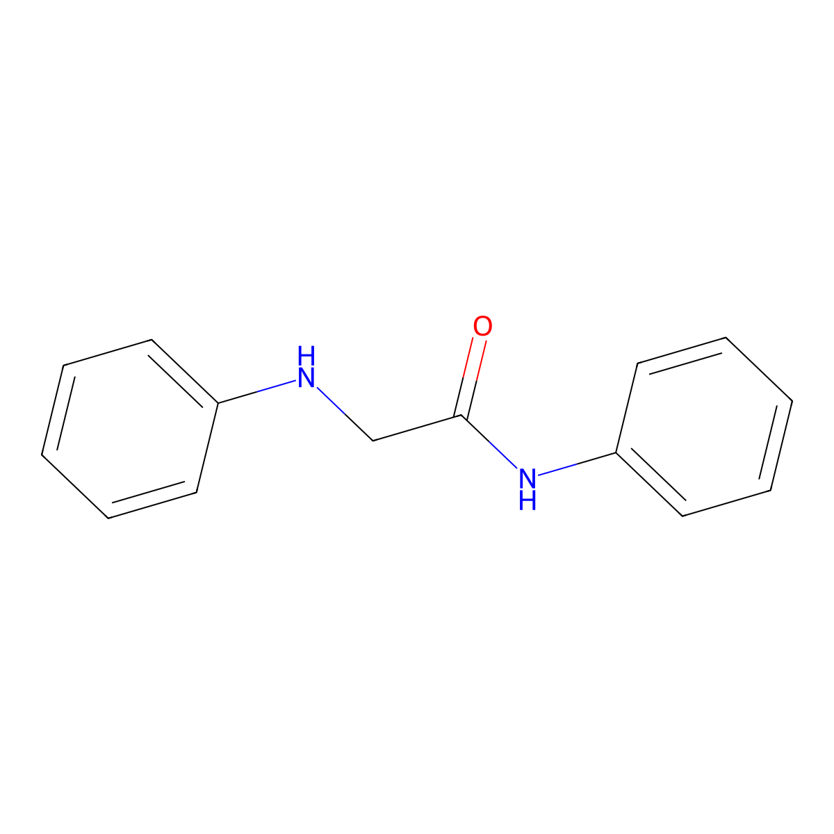 N-Phenyl-2-(phenylamino)acetamide molecular structure, CAS 4951-20-6