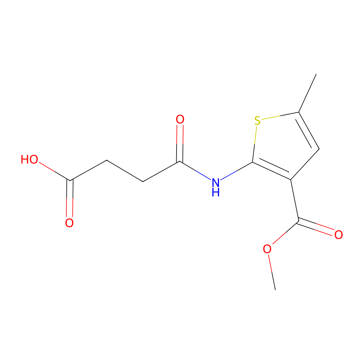 4-{[3-(Methoxycarbonyl)-5-methylthien-2-yl]amino}-4-oxobutanoic acid molecular structure, CAS 495375-57-0