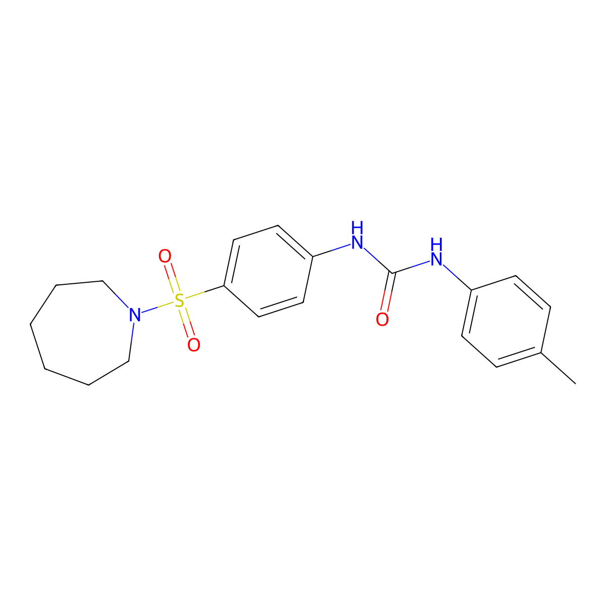 1-[4-(Azepan-1-ylsulfonyl)phenyl]-3-(4-methylphenyl)urea molecular structure, CAS 495375-80-9