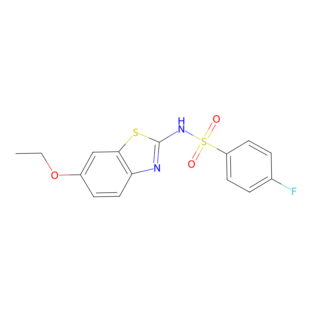 N-(6-ethoxy-1,3-benzothiazol-2-yl)-4-fluorobenzenesulfonamide molecular structure, CAS 495375-95-6