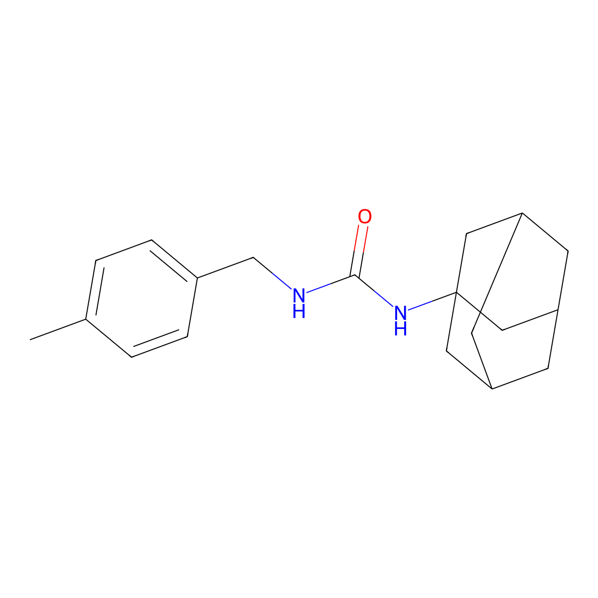 1-(1-Adamantyl)-3-[(4-methylphenyl)methyl]urea molecular structure, CAS 495376-13-1