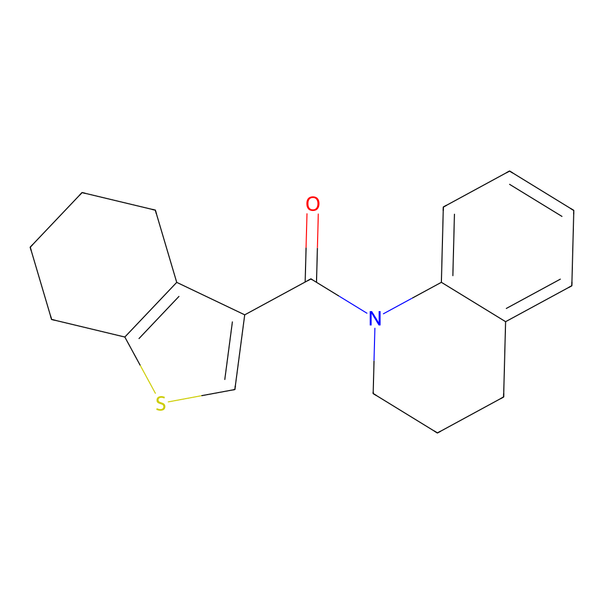 3,4-dihydro-2H-quinolin-1-yl(4,5,6,7-tetrahydro-1-benzothiophen-3-yl)methanone molecular structure, CAS 495376-77-7