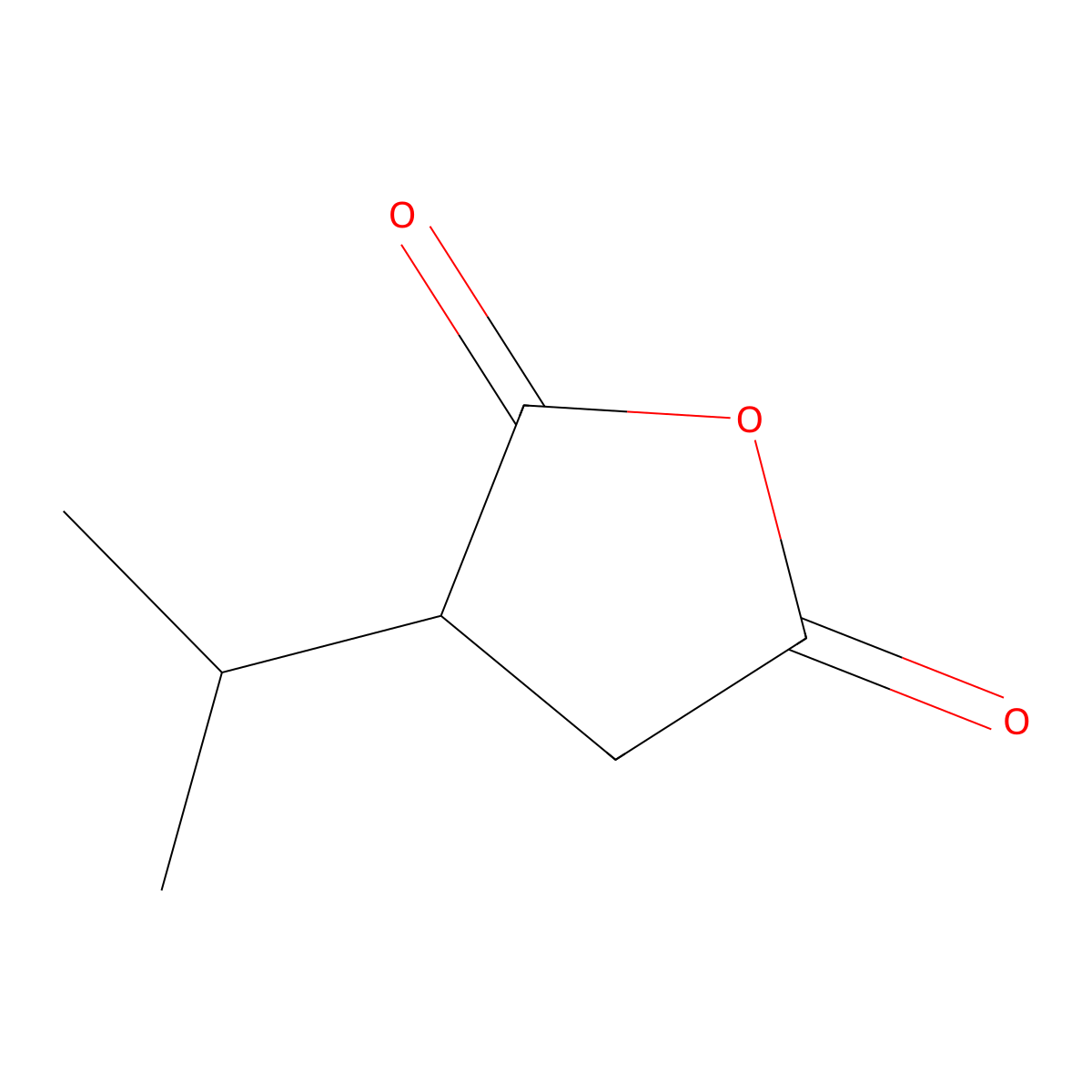 2,5-Furandione, dihydro-3-(1-methylethyl)- molecular structure, CAS 49538-78-5