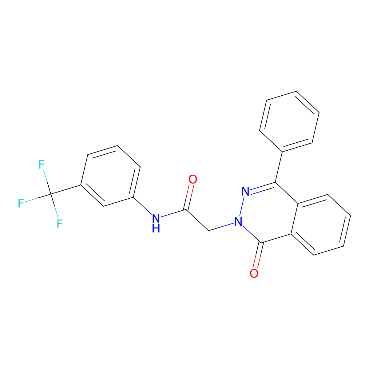 2-(1-oxo-4-phenylphthalazin-2-yl)-N-[3-(trifluoromethyl)phenyl]acetamide molecular structure, CAS 495381-80-1
