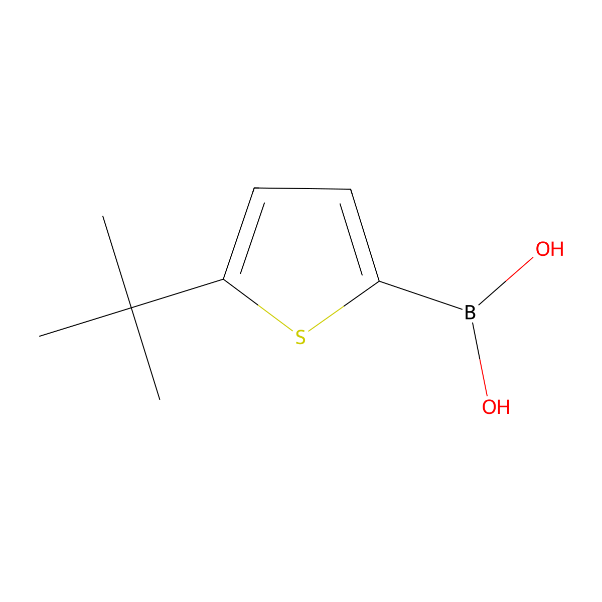 5-Tert-butylthiophene-2-boronic acid molecular structure, CAS 495382-48-4