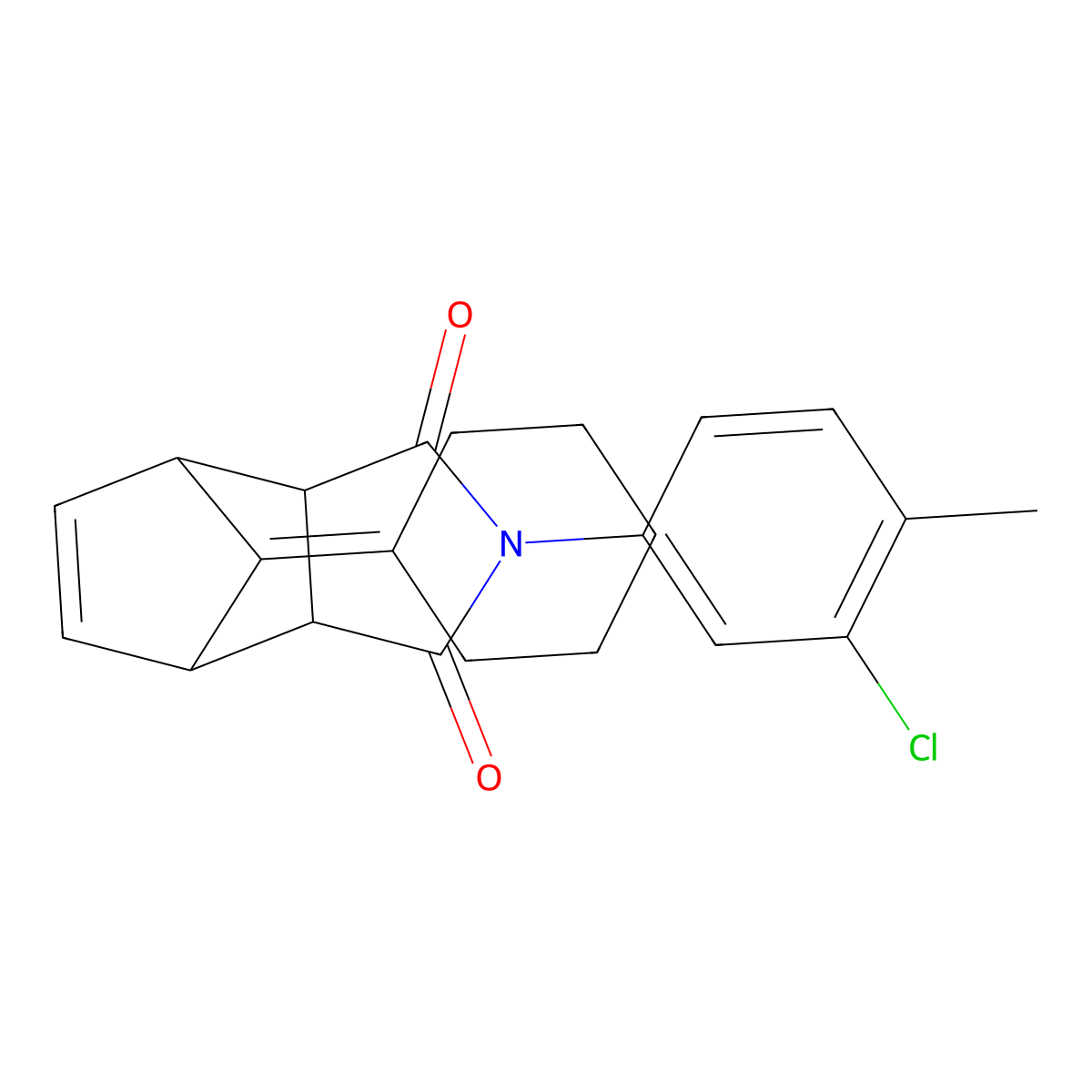 4-(3-Chloro-4-methylphenyl)-10-cyclohexylidene-4-azatricyclo[5.2.1.0~2,6~]dec-8-ene-3,5-dione molecular structure, CAS 495384-30-0