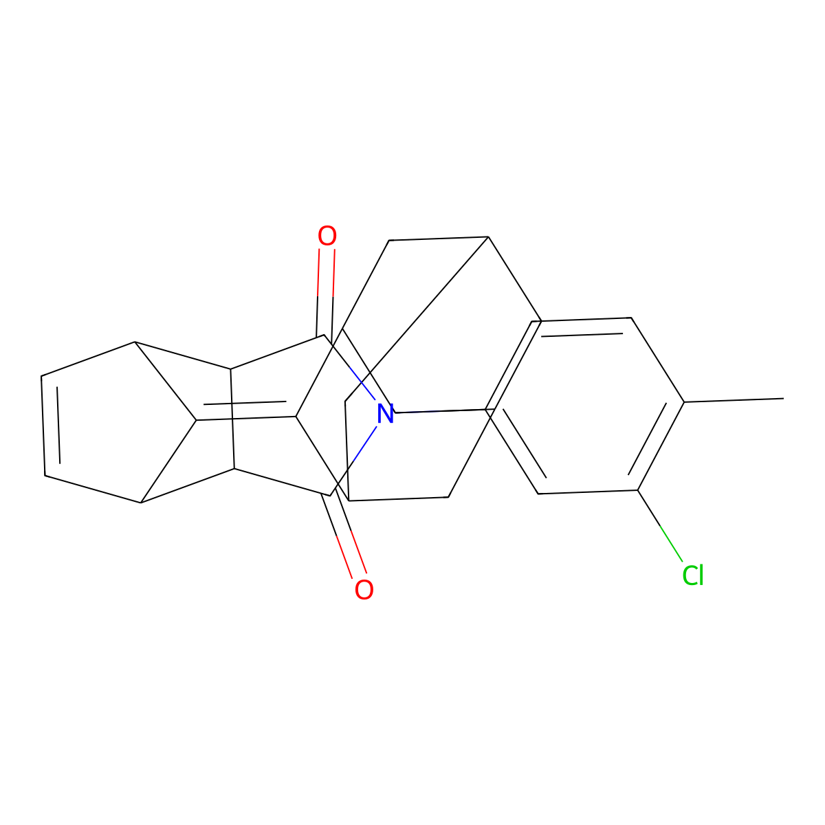 8-(adamantan-2-ylidene)-2-(3-chloro-4-methylphenyl)-3a,4,7,7a-tetrahydro-1H-4,7-methanoisoindole-1,3(2H)-dione molecular structure, CAS 495384-55-9