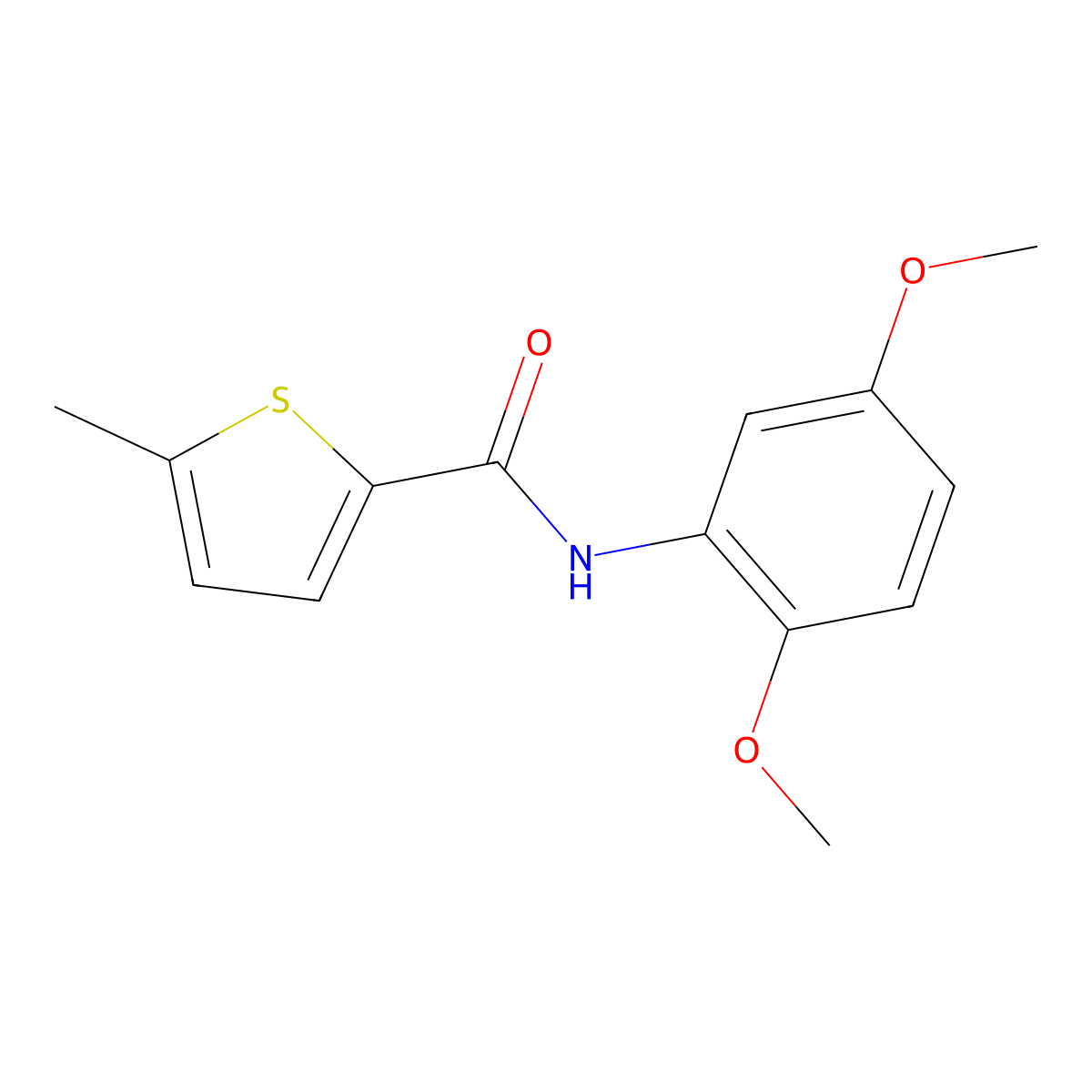 N-(2,5-dimethoxyphenyl)-5-methylthiophene-2-carboxamide molecular structure, CAS 495386-03-3