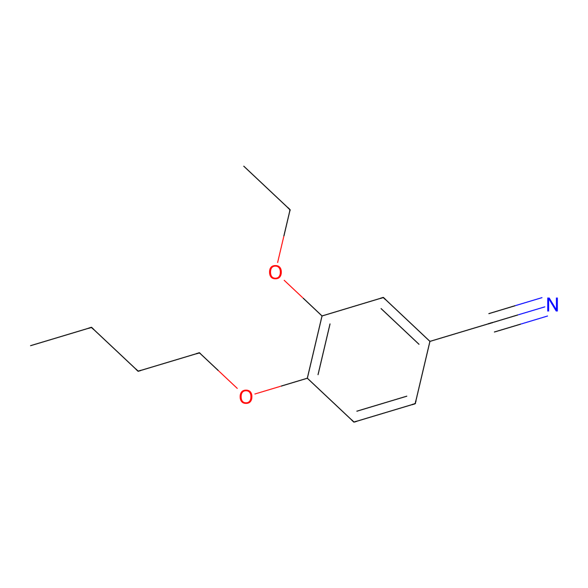 4-Butoxy-3-ethoxybenzonitrile molecular structure, CAS 495386-09-9