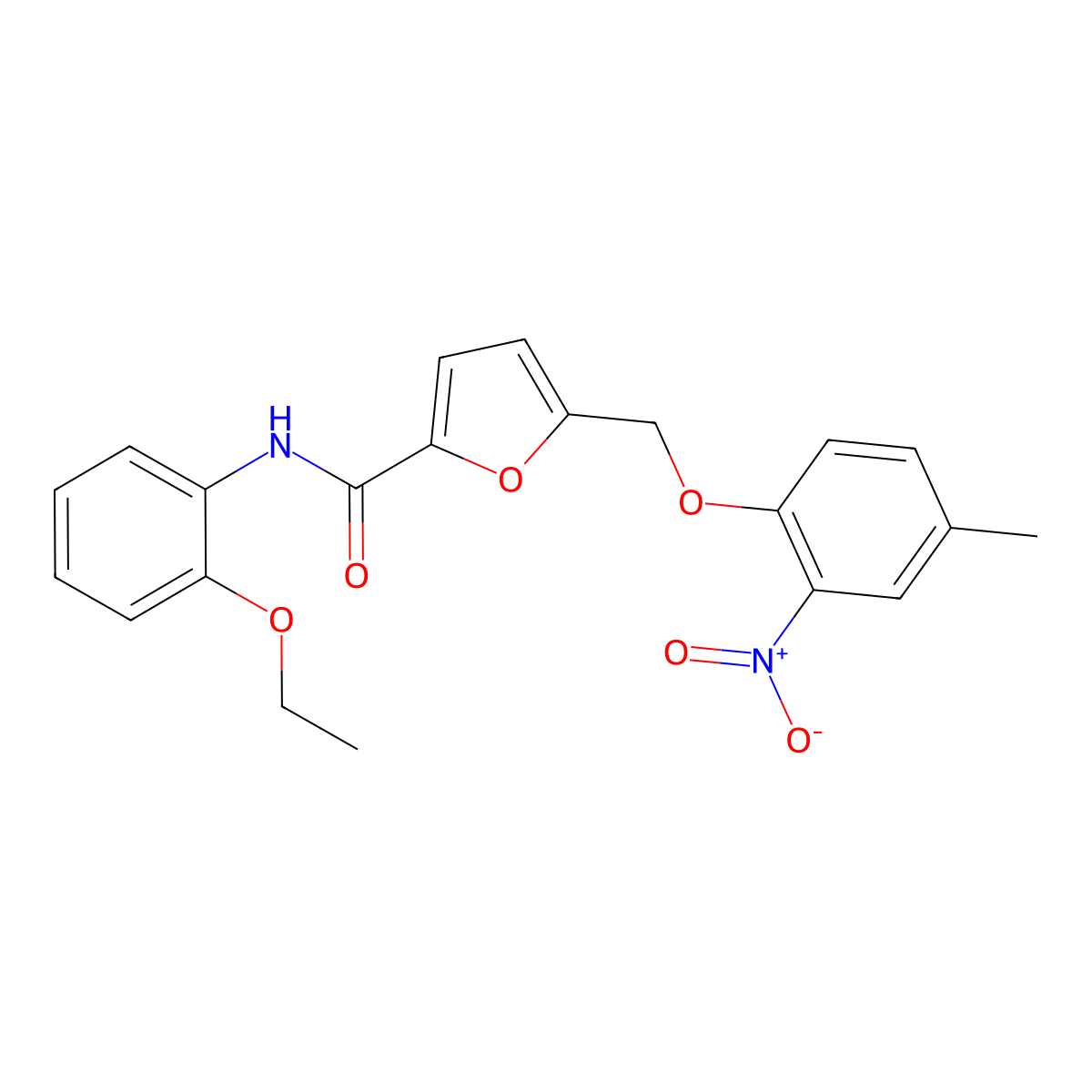 N-(2-ethoxyphenyl)-5-[(4-methyl-2-nitrophenoxy)methyl]furan-2-carboxamide molecular structure, CAS 495386-25-9