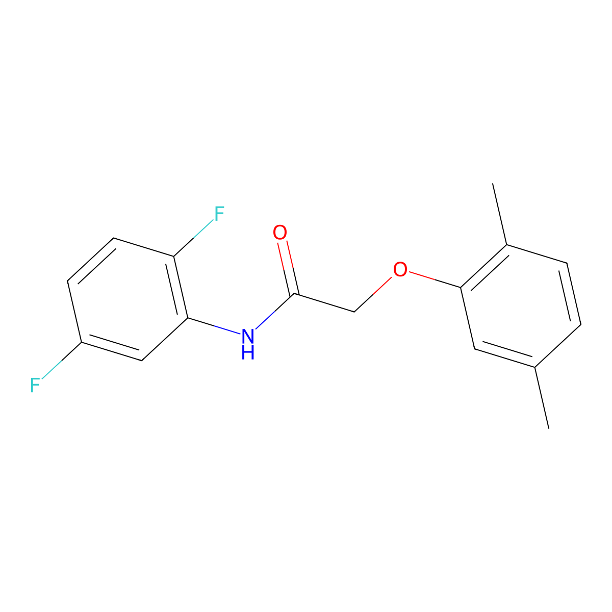 N-(2,5-difluorophenyl)-2-(2,5-dimethylphenoxy)acetamide molecular structure, CAS 495386-41-9