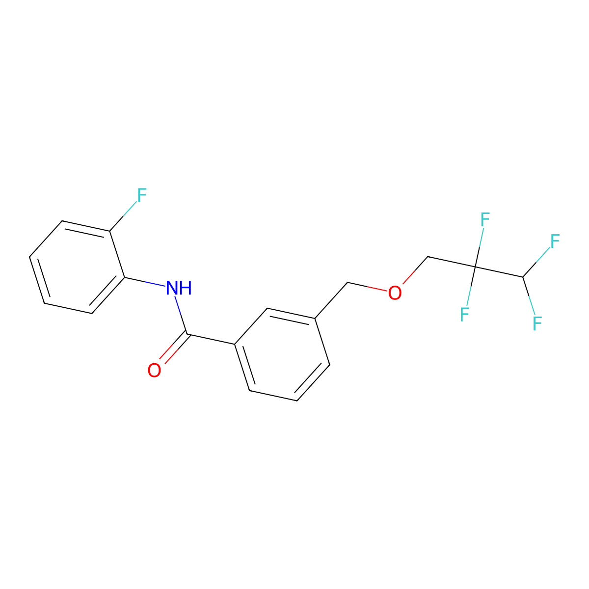 N-(2-fluorophenyl)-3-[(2,2,3,3-tetrafluoropropoxy)methyl]benzamide molecular structure, CAS 495386-54-4