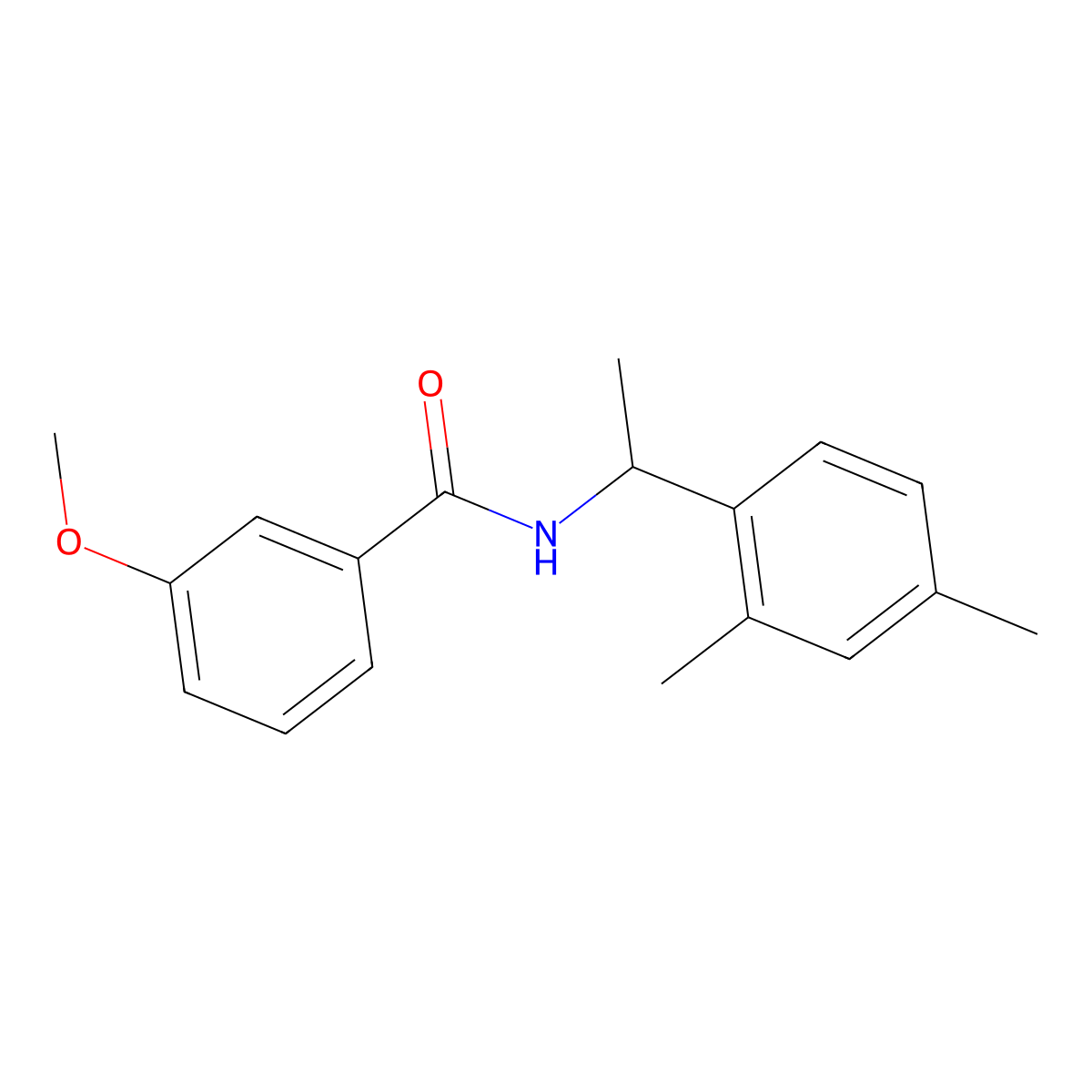 N-[1-(2,4-dimethylphenyl)ethyl]-3-methoxybenzamide molecular structure, CAS 495386-58-8
