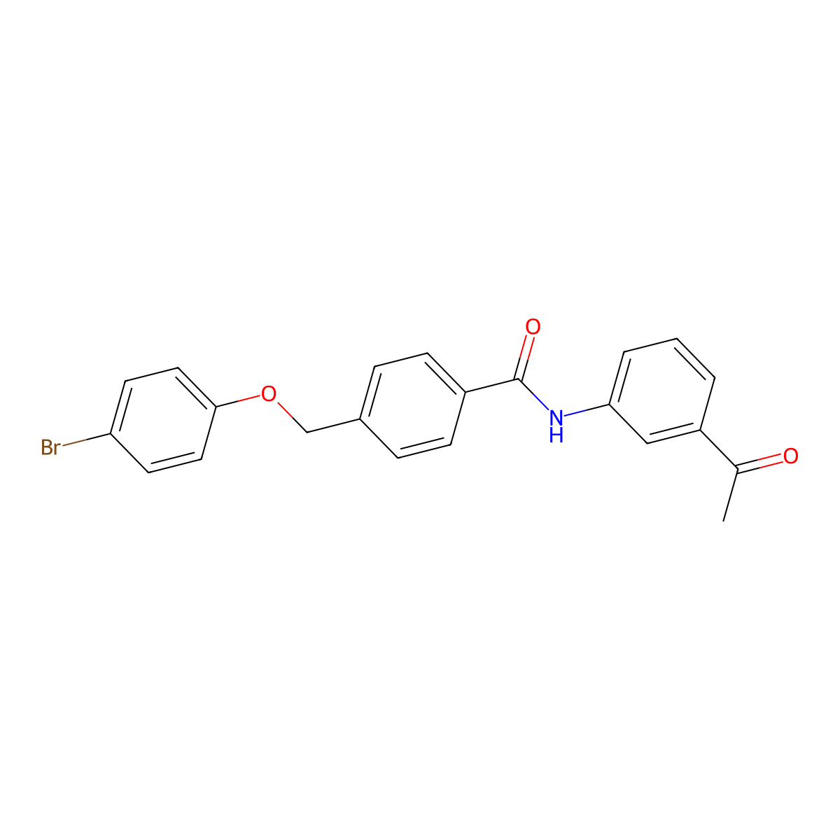 N-(3-acetylphenyl)-4-[(4-bromophenoxy)methyl]benzamide molecular structure, CAS 495386-95-3