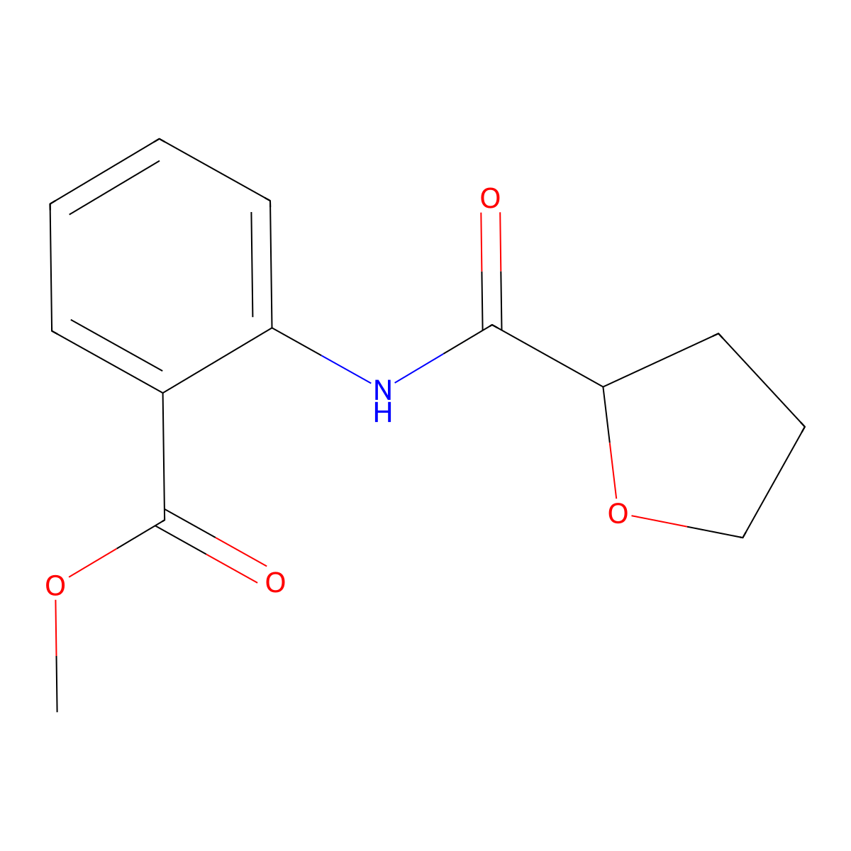 Methyl 2-[(tetrahydro-2-furanylcarbonyl)amino]benzoate molecular structure, CAS 495395-14-7