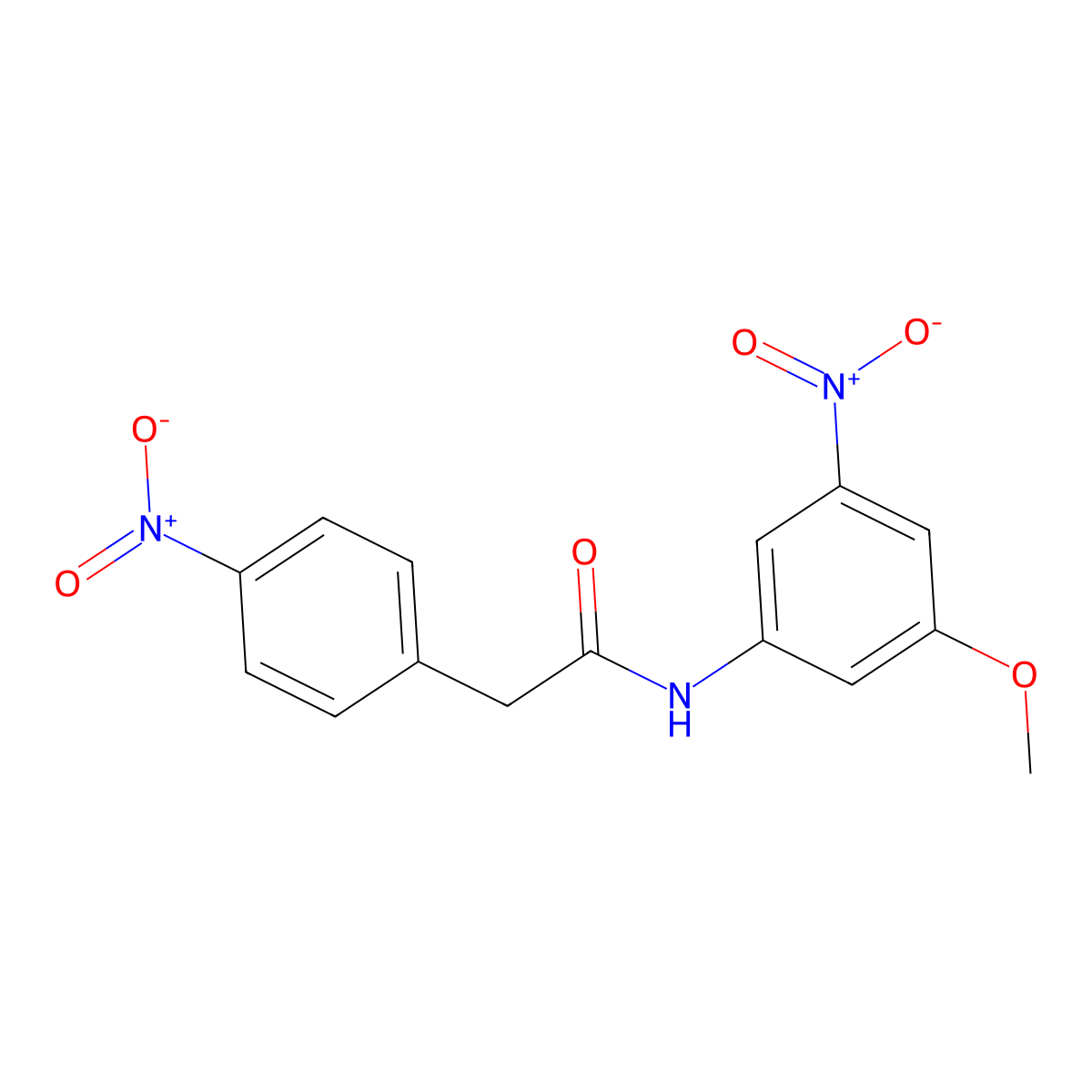 N-(3-methoxy-5-nitrophenyl)-2-(4-nitrophenyl)acetamide molecular structure, CAS 495395-21-6
