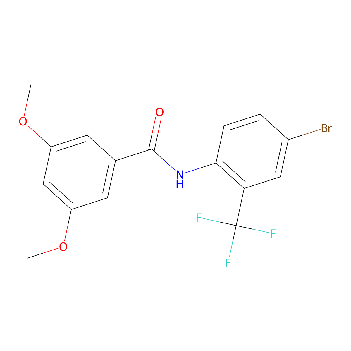 N-[4-bromo-2-(trifluoromethyl)phenyl]-3,5-dimethoxybenzamide molecular structure, CAS 495395-24-9